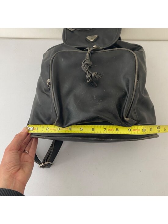 Vintage Guess USA Backpack Flap Bag Pockets Black main image 4